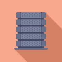 Flat design illustration of a server rack vector