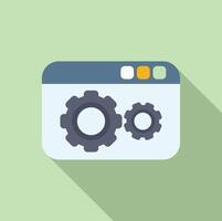 icon of camera settings gears vector