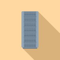 Modern highrise building on warm background vector