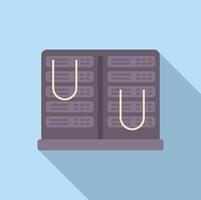 Flat design shopping cart on computer icon vector