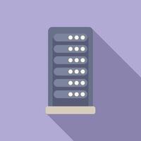 Flat design illustration of a server rack vector