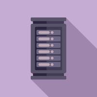 Flat design icon of a database server vector