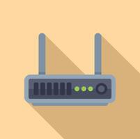 Flat design icon of wireless router vector