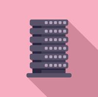 Flat design data server icon vector
