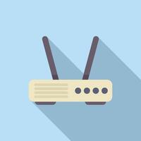 Flat design illustration of wireless router vector