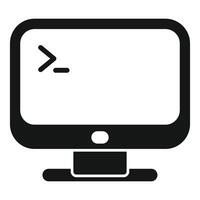 Minimalist command line interface icon vector