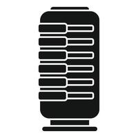 Simple black silhouette of a modern standing microphone suitable for a variety of design uses vector