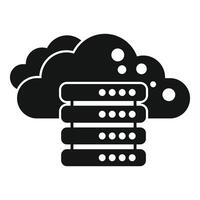Cloud computing icon on white background vector