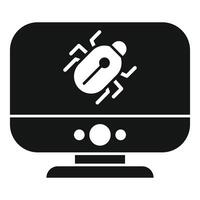 Cyber security concept computer bug icon vector