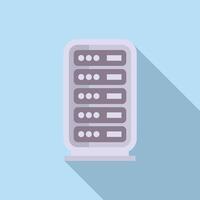 Flat design data server icon vector