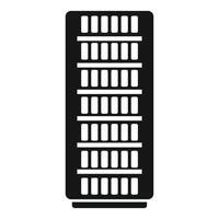 Black silhouette of a modern skyscraper vector