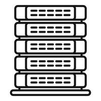 illustration of a data server rack vector
