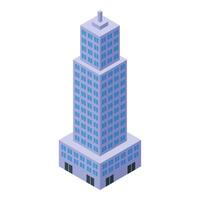 illustration of a modern skyscraper in an isometric perspective vector