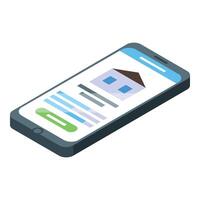 Isometric smartphone with infographic elements vector