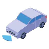 Isometric car with open door illustration vector