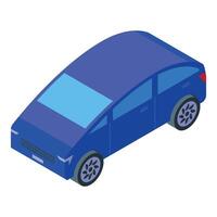 Vibrant illustration of an isometric blue car suitable for various design projects vector