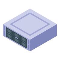Isometric illustration of computer server vector