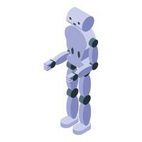 Isometric illustration of humanoid robot vector