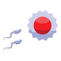 Fertilization concept illustration with sperm and egg vector