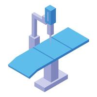 Isometric illustration of 3d printing process vector