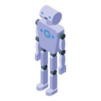 Isometric illustration of modern humanoid robot vector