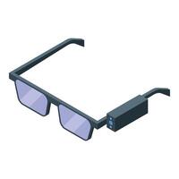 illustration of isometric smart glasses with modern design, ideal for techthemed graphics vector