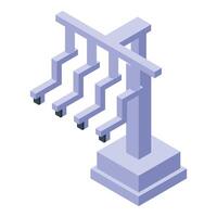 isométrica 3d óptico espejismo de imposible escalera vector