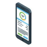 Isometric smartphone with chat interface vector