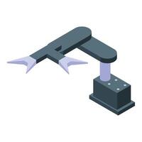 Isometric icon depicting an unmanned drone taking off from a launch pad vector
