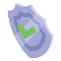 Modern security shield emblem with checkmark vector