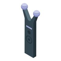 Isometric illustration of a robotic arm vector