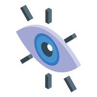 Isometric illustration of a stylized eye vector