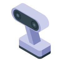 3d isometric view of a modern security camera on a white background vector