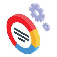 Abstract magnet attracting gears concept vector