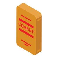 Vibrant 3d render of an isometric cement bag with bold labeling, suitable for construction concepts vector