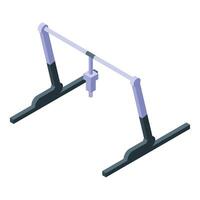 Isometric illustration of 3d printer frame vector