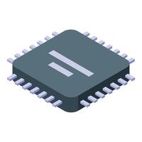 illustration of an isometric view of a central processing unit cpu computer chip vector