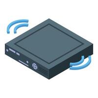 Isometric wireless network router illustration vector