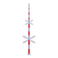 Isometric view of a 5g cellular network tower vector