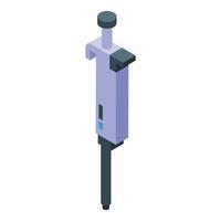 Isometric illustration of digital micropipette vector