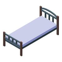 Isometric illustration of single bed vector