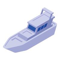 Isometric illustration of a modern yacht vector