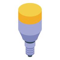 isométrica LED ligero bulbo ilustración vector