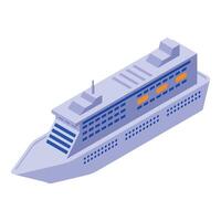 image of a modern cruise ship in isometric view, perfect for travel designs vector