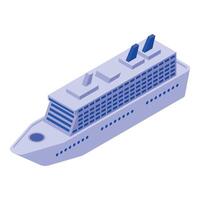 graphic of a modern cruise liner in isometric perspective on a white background vector