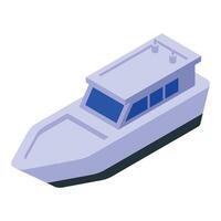 graphic of a modern isometric speed boat, perfect for transportation themes vector