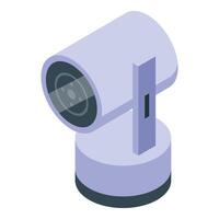 graphic of a modern isometric security camera in pastel colors, suitable for safety and surveillance themes vector