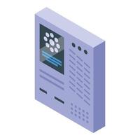 Isometric computer server rack illustration vector