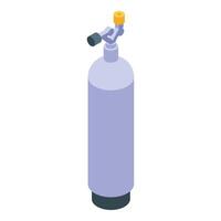 3d isometric view of an isolated fire extinguisher on a white background vector