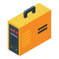 3d isometric illustration of a portable generator, colorful graphic vector